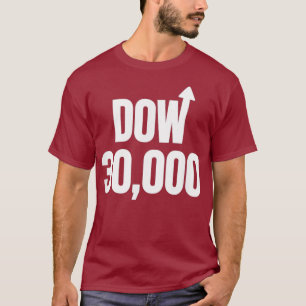 ダウ30000市場上向き矢印ストック投資家 Tシャツ