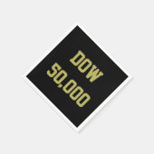 ダウ50,000株式市場お祝い スタンダードカクテルナプキン (角)