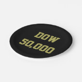 ダウ50,000株式市場お祝い ペーパープレート (アングル)