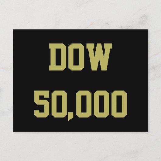 ダウ50,000株式市場お祝い ポストカード (正面)