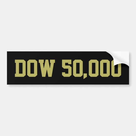 ダウ50,000 株式市場のお祝い バンパーステッカー (正面)