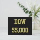 ダウ55,000株市場お祝い ポストカード (スタンド正面)
