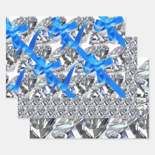 ダエレガントイヤとブルーボウズ ラッピングペーパーシート (セット)