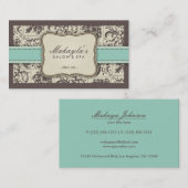 ダエレガントマスモダンク・ブラウン・グリーン・ベージュ 名刺 (正面/裏面)