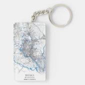 ダカバングラデシュの地図と旅行シンプルにミニマルついて キーホルダー (裏面)