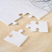 ダカバングラデシュの地図と旅行シンプルにミニマルついて ジグソーパズル (側面)