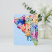 ダカールセネガルの市地図 ポストカード (スタンド正面)