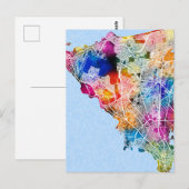 ダカールセネガルの市地図 ポストカード (正面/裏面)