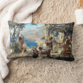 ダガーの女性踊り ランバークッション (ブランケット)