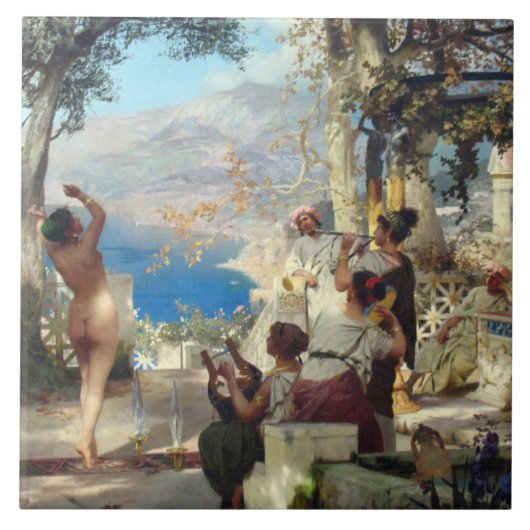 ダガーの間の美しい女性踊り タイル (正面)