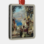 ダガーの間の美しい女性踊り メタルオーナメント (右)
