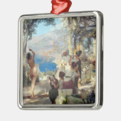 ダガーの間の美しい女性踊り メタルオーナメント (左)