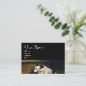 ダギーを持つ母犬 名刺 (スタンド正面)