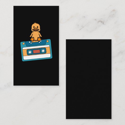 ダクおもしろいトテープユーモアダックキュートアニマル 名刺 (正面/裏面)