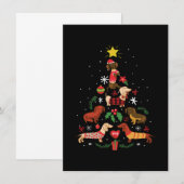 ダクシおもしろいュントクリスマスツリー サンキューカード (正面/裏面)
