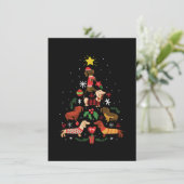 ダクシおもしろいュントクリスマスツリー サンキューカード (スタンド正面)