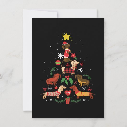 ダクシおもしろいュントクリスマスツリー サンキューカード (正面)