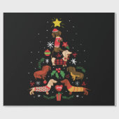 ダクシおもしろいュントクリスマスツリー ラッピングペーパー (フラット)