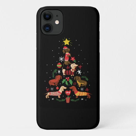 ダクシおもしろいュントクリスマスツリー Case-Mate iPhoneケース (裏面)