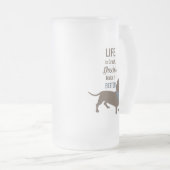 ダクシミニマルュントシルエットカスタム引用文 フロストグラスビールジョッキ (正面右)