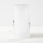 ダクシミニマルュントシルエットカスタム引用文 フロストグラスビールジョッキ (中央)