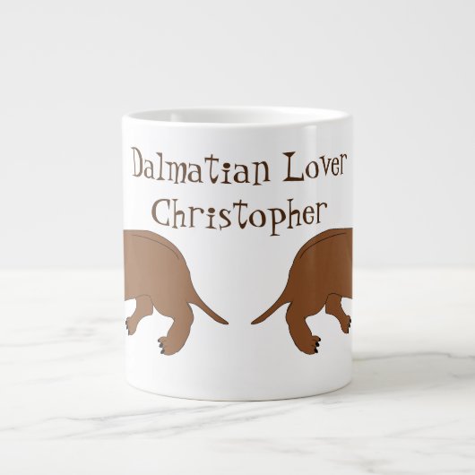 ダクシュパーソナライズされたントデザイン ジャンボコーヒーマグカップ (正面)