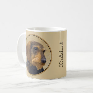 ダクシュントのオリジナル犬芸絵画術 コーヒーマグカップ