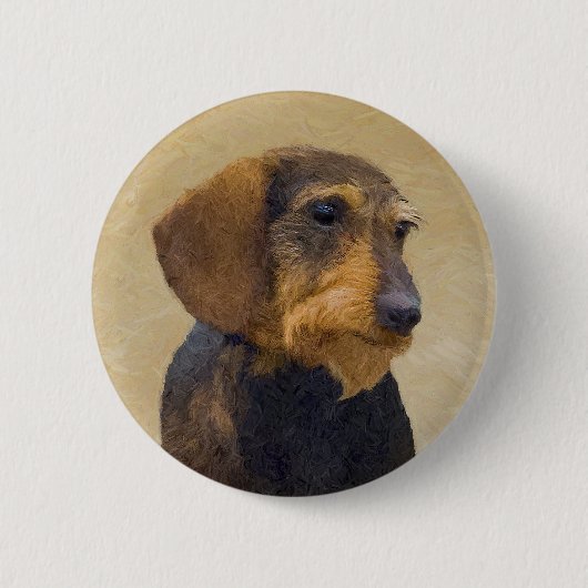 ダクシュントのオリジナル犬芸絵画術 缶バッジ (正面)
