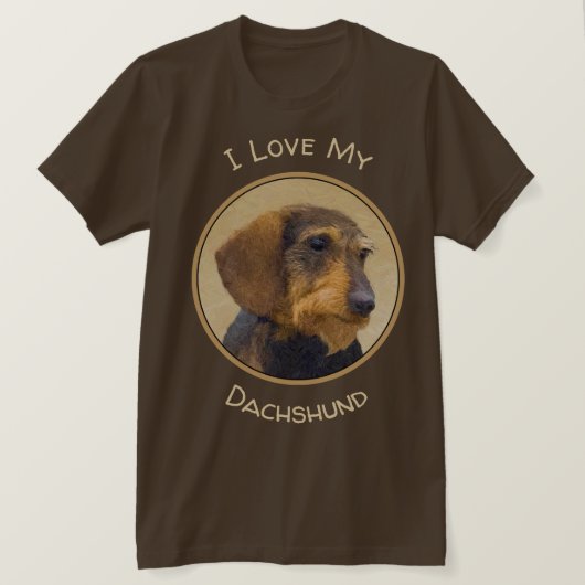 ダクシュントのオリジナル犬芸絵画術 Tシャツ (デザイン正面)