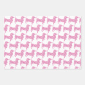 ダクシュントはピンクのハート ラッピングペーパーシート (正面3)