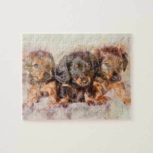 ダクシュントウィーナードッグパッピー ジグソーパズル (横)