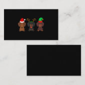 ダクシュントクリスマス·マム·ウーマン·ウィーナー·ドッグ·ギフト エンクロージャーカード (正面/裏面)