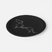 ダクシュントチウィーニーウィーナードッグラブアートスケッチ ペーパープレート (アングル)