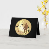 ダクシュントハロウィーンビッグフット歩くアダクシュント カード (黄色い花)