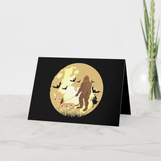 ダクシュントハロウィーンビッグフット歩くアダクシュント カード (正面)