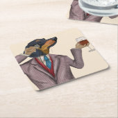 ダクシュントワインスノブ スクエアペーパーコースター (アングル)