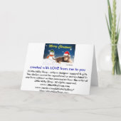 ダクシュント雪だるまクリスマスカード シーズンカード (裏面)