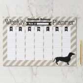 ダクシュント&ストライプスウィーパーソナライズされたクリープランナー ペーパーパッド (インサイチュ)