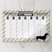 ダクシュント&ストライプスウィーパーソナライズされたクリープランナー ペーパーパッド (折り畳み)