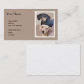 ダクシュント(ス絵画ムース)のオリジナルドッグアート 名刺 (正面/裏面)