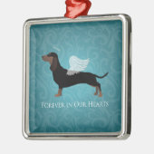 ダクシュント – ペットロスメモリアルデザイン メタルオーナメント (左)