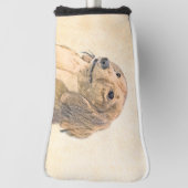 ダクシュント(長毛)絵画の – オリジナル犬芸術 ゴルフヘッドカバー (回転90)