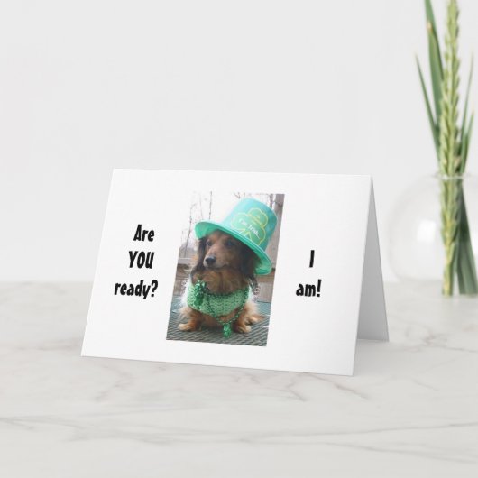 ダクショウンド氏は、STに向けて準備ができていると言います。パットの日 カード (正面)