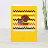 ダクスフントマンガ1ハート サンキューカード (裏面)