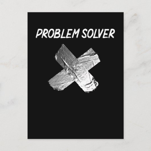 ダクトおもしろいテープジョーク怠惰な皮肉な夫の父 ポストカード (正面)