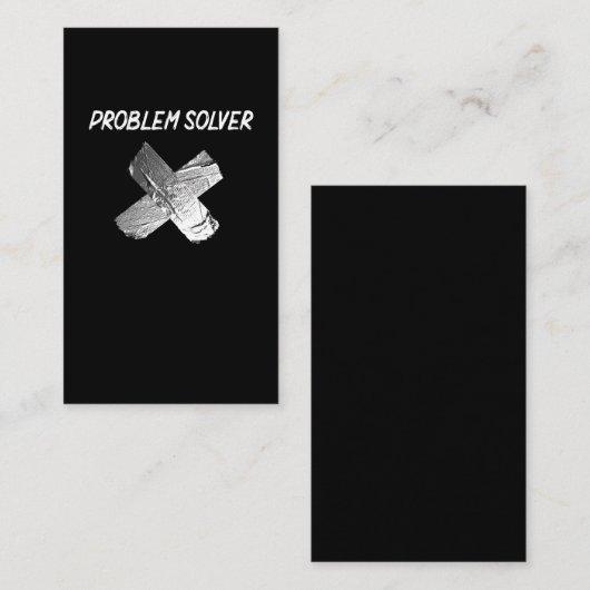 ダクトおもしろいテープジョーク怠惰な皮肉な夫の父 名刺 (正面/裏面)