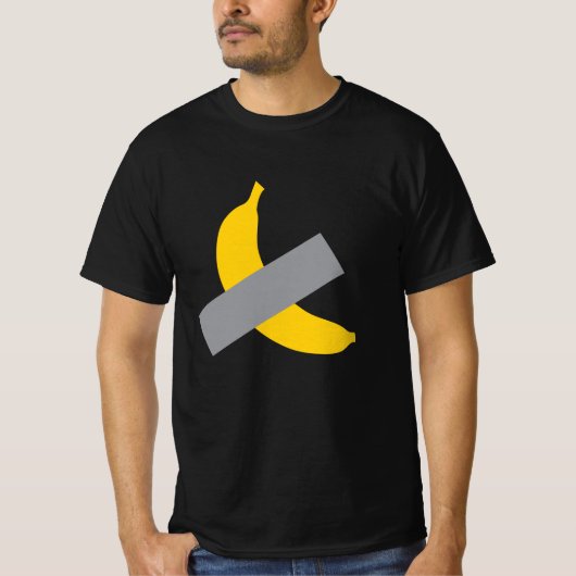 ダクトテープで貼ったバナナアート Tシャツ (正面)