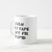 ダクトテープの修正が悪い コーヒーマグカップ (正面左)