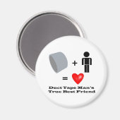 ダクトテープマンの友最高の友のユーモア マグネット (正面/裏面)