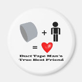 ダクトテープマンの友最高の友のユーモア マグネット (正面)